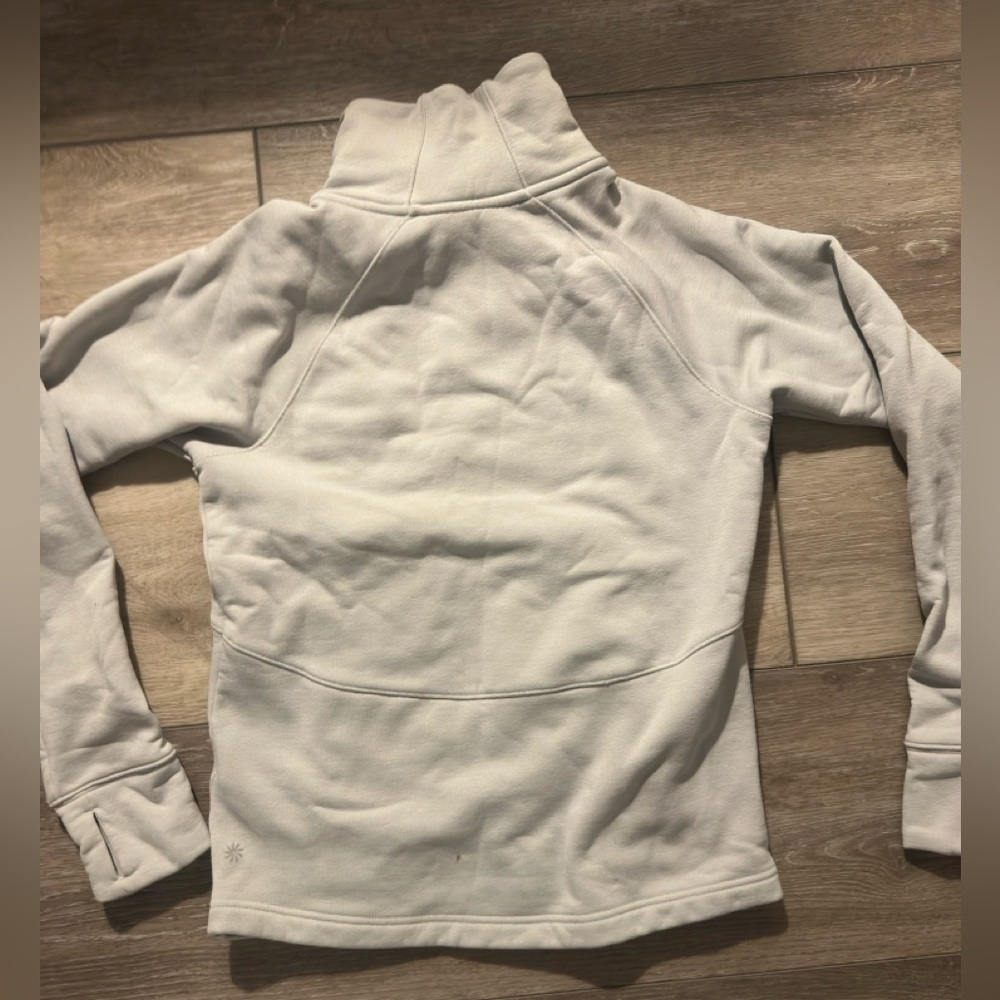 Athleta Light Gray High-Neck Pullover - image 2